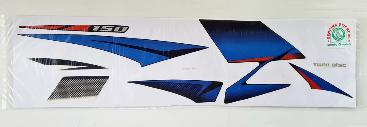 Bajaj Pulsar 150 Dual Disc Black Bike - Blue Sticker — PULSAR sticker, Sri Lanka